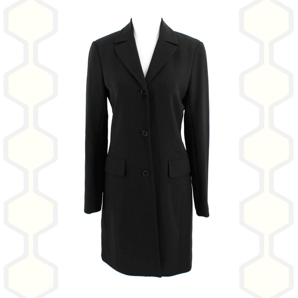 BCBG MaxAzria Essentials Long Coat Black 2